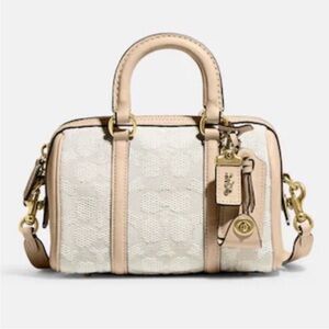 Coach Ruby Satchel 18 In Signature Textile Jacquard in Chalk Ivory